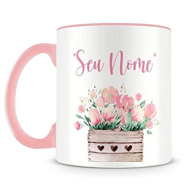 Imagem de Caneca Personalizada Flores (com Nome)