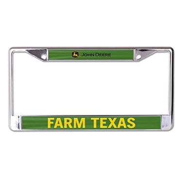 Imagem de Moldura para placa de licença John Deere oficialmente licenciada WinCraft State Pride metal, Fazenda Texas