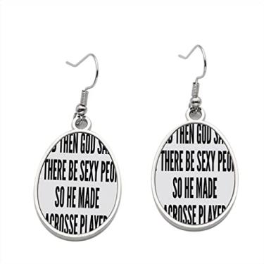 Imagem de Brinco He Made Lacrosse Players – Brincos com pingente para meninas – Presente de festa de aniversário dos namorados