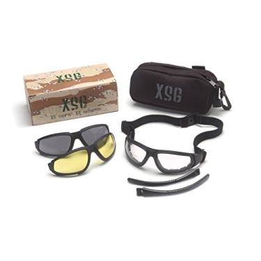 Imagem de Óculos de segurança Pyramex XSG, Black Frame/Clear, Gray and Amber, Ballistic, Interchangeable, Anti-Fog Lenses