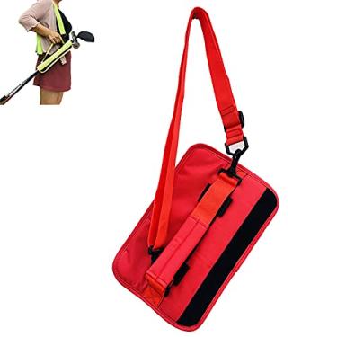Imagem de Yajun Bolsa de armazenamento leve para taco de golfe, bolsa de transporte, tecido Oxford, organizador de tacos de golfe, acessórios esportivos duráveis, vermelha