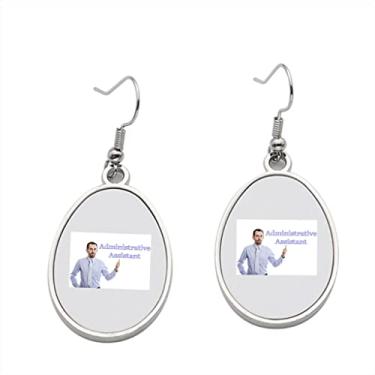 Imagem de Brinco de boa, jovem empresário com pequena barba, Assistente Administrativo - Brincos pendentes para meninas - Presente de festa de aniversário dos namorados