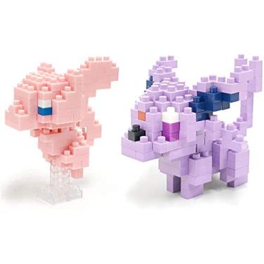 Imagem de Nanoblock S – Conjunto de 2 – Espeon (Eifie no Japão) e Mew – Personagens Pokémon Ajustáveis (Importado do Japão)