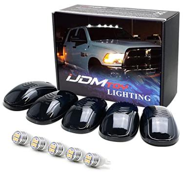 Imagem de iJDMTOY Lâmpadas de Corrida de Teto de Cabine LED Branco Compatível com Chevrolet Dodge GMC Ford RAM Nissan Toyota Trucks, Conjunto de 5 Peças de Luz de Corrida no Teto