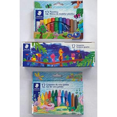 Imagem de C | F | A Kit Inicial de Arte para Crianças | 3 anos ou mais | Giz de Cera | Massa de Modelar | tempera guache