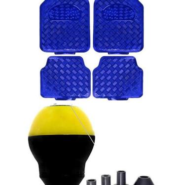 Imagem de Tapete Azul Brilho Bola Cambio Amarela Nivus