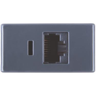 Imagem de Módulo para Tomada para Transmissão de Dados RJ45 cat. 6 Tramontina Grafite Tramontina