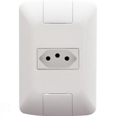 Imagem de Conjunto 4x2 com 1 Tomada 2P+T Tramontina Aria 20 A 250 V Branco Tramontina