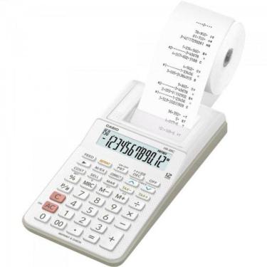 Imagem de Calculadora Com Bobina 12 Dígitos Hr-8Rc-We-B-Dc Branca Casio