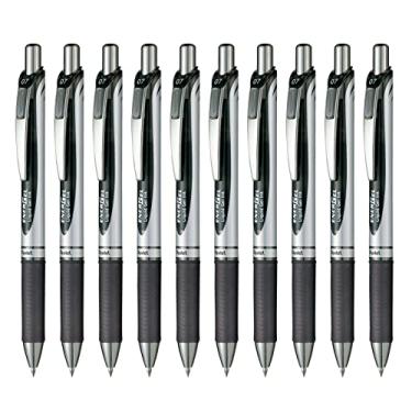 Imagem de Pentel BL77-A Caneta esferográfica de tinta EnerGel, 0,7 preta, 10 peças