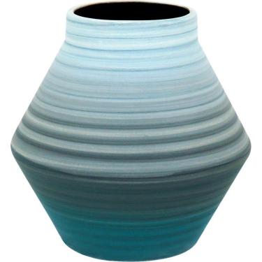 Imagem de VASO 16x16x16cm CERÂMICA AZUL