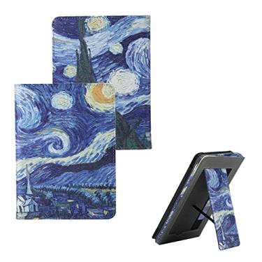 Imagem de Capa com suporte para Kindle Paperwhite 10ª geração 2018/Kindle Paperwhite 5ª 6ª 7ª antes de 2018 - Capa protetora inteligente com alça de mão, compartimento para cartão, hibernar/despertar automático