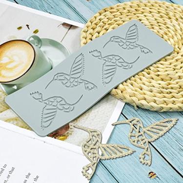 Imagem de Molde de doce de folha oca de animal, chocolate doce 3D molde de silicone de abelha oca/pássaro/caracol/vaca, decoração de bolo de artesanato de açúcar, top de cupcake, argila de polímero (C_22 x 7,6 x 0,3 cm)