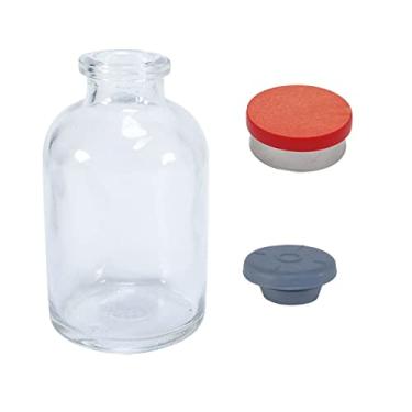 Imagem de Frasco Penicilina 30ml C/Borracha E Selo Flip Off (20 Unid) (Vermelho)