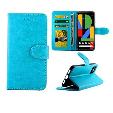 Imagem de YUNCHAO Caixa de telefone Para o Google Pixel4 Horse Texture Leather Horizontal Flip Protective Case com titular e slots de cartão e carteira e moldura fotográfica capa para celular