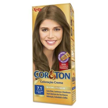 Imagem de Tintura Creme Cor & Ton Louro Cinza Médio 7.1