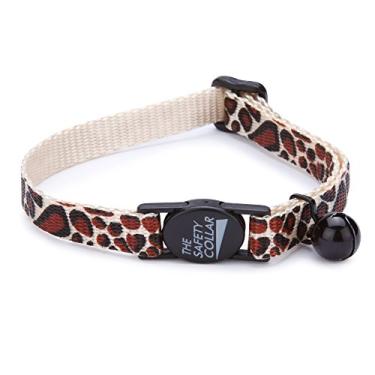 Imagem de Coleira de gato de nylon com estampa de girafa Meow Town, 20,3 a 30,5 cm