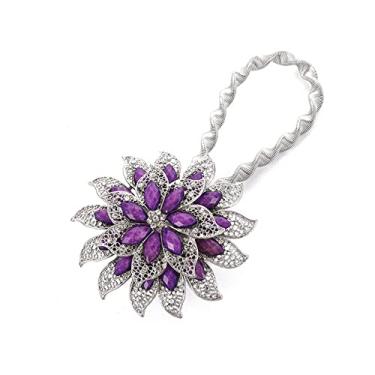 Imagem de 1 peça cortina magnética tieback mola fio de aço em forma de flor fivela de cortina clipe suporte de janela acessórios, n, 1 peça