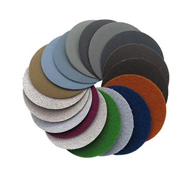 Imagem de SHENGANG 202 pcs Wet Dry Lixa Sortimento 60-7000 Grit Lixing Disc 2quot; Papel de areia à prova d'água de 50 mm com gancho de lixa para madeira, 240