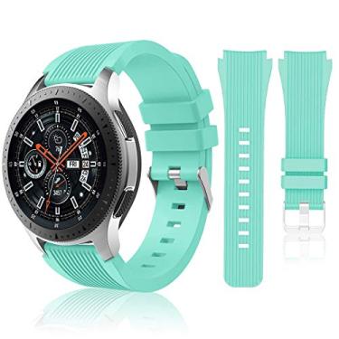 Imagem de HSWAI Pulseira esportiva masculina e feminina compatível com Samsung Galaxy Watch de 46 mm/Gear S3 Frontier, clássica/Galaxy Watch 3 de 45 mm, de 22 mm
