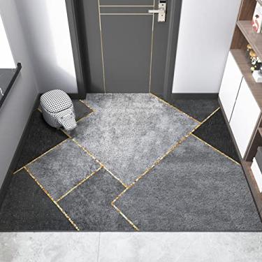 Imagem de SHENGANG Capacho de porta de casa quarto cozinha sala de estar tapete PVC antiderrapante tamanho personalização tapete de porta de corredor interno, I, 60x120cm