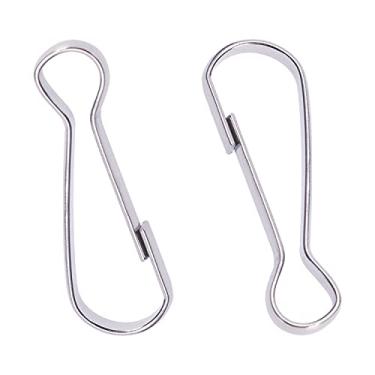 Imagem de Mini Skater Mini ganchos de mola de metal de 0,59 polegadas, cordões de aço inoxidável pequenos ganchos de pressão de pressão, acessório de chaveiro para bolsa, cortinas, anel de joias artesanato e cartão de identificação peças de clipe de chaveiro (100 peças)