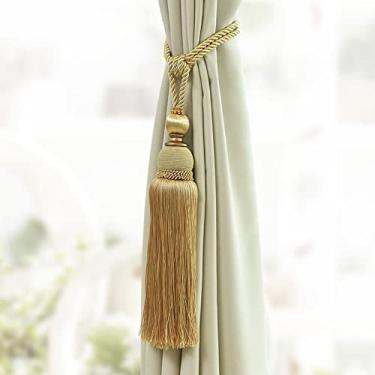 Imagem de Suportes de cortina Simples alça de cortina corda de cortina pendurada bola borla gancho gancho de parede fivela de cortina europeia fivela de cortina, T9,1 Pçs