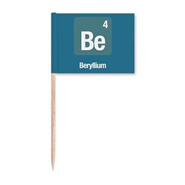 Imagem de Be Beryllium Checal Element Checal Chem Bandeiras Marcador Topper Decoração de Festa