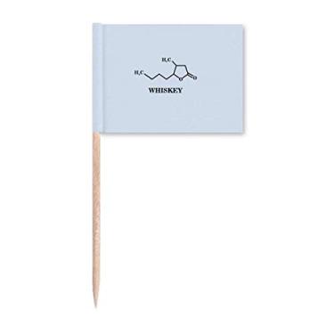 Imagem de Estrutura química dieta alcoólica água palito bandeiras marcadoras topo decoração de festa