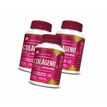 Imagem de Kit Com 3 Colágeno Verisol + Ácido Hialurônico 120 Caps de 750mg Flora Nativa do Brasil