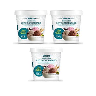 Imagem de Kit 03 Base de Sabor Fabricação Sorvetes Geladinhos Galatos Vários Sabores (Leite Condensado)