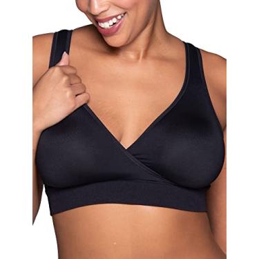 Imagem de Vanity Fair Amamentação Maternidade Feminina: Sutiã Sem Fio Pulôver para Dormir, Disponível em Vários Pacotes, Preto, 3X-Large