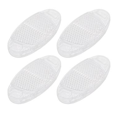 Imagem de Labewin Refletores de Raio de Roda de Bicicleta para Decoração de Bicicleta de Estrada Aviso Seguro 4 Peças Branco Oval