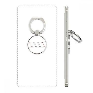 Imagem de Suporte de anel de telefone com padrão de clube de diamante com 3 corações, suporte ajustável