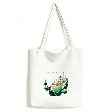 Imagem de Bolsa de viagem Taiwan Food Atrations China sacola de lona sacola de compras casual bolsa de mão