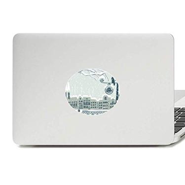 Imagem de Adesivo de vinil com estampa de pássaro de neve e luz de rua