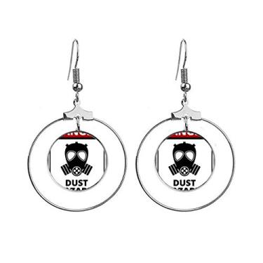Imagem de Símbolo de perigo de poeira, placas de aviso de perigo, brincos pendurados, joias, círculo de gota