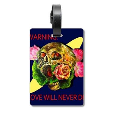 Imagem de Love Will Never Die Skull Bagagem Bagagem Bagagem Etiqueta Scutcheon Etiqueta