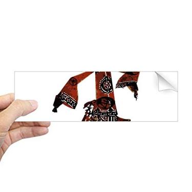 Imagem de DIYthinker China Shadow Play Adesivo retangular de ópera chinesa para janela de notebook