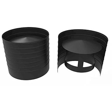 Imagem de Chapéu Canhão em Aço 200mm de Diâmetro Preto - Arte Inox