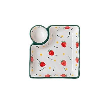 Imagem de GUIPAIHAI Prato de cerâmica de camarão para salgadinhos e salgadinhos de café da manhã prato de vinagre (cor: A)