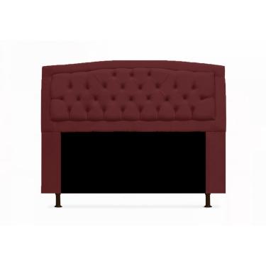 Imagem de Cabeceira Geovana Para Cama Box Queen 160 cm Suede Vermelho Bordo - LM DECOR