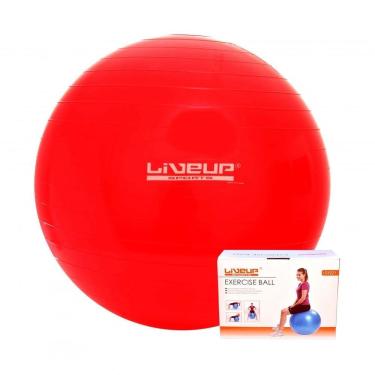 Imagem de Bola Suiça 45Cm Vermelha Anti Estouro Pilates Yoga Treino Exercício Academia Liveup