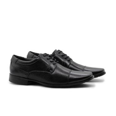 Imagem de Sapatos Masculinos Social Estilo Italiano Cromo Preto 2000