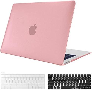 Imagem de ProCase Para MacBook Pro 13 M2 2023, 2022, 2016-2021 A2338 M1 A2289 A2251 A2159 A1989 A1706 A1708, capa rígida e capa de teclado para MacBook Pro 13 polegadas com/sem Touch Bar - rosa claro