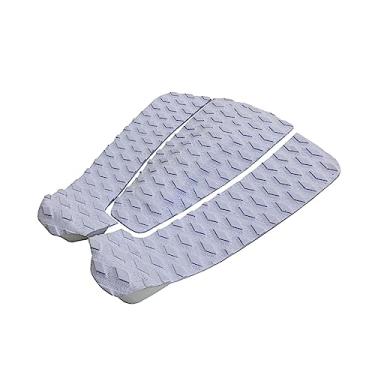 Imagem de UGPLM 3x Almofada de Tração de Prancha de Surf, Tapete de Punhos de Deck, Acessórios de Deck, Almofadas de Prancha de Almofadas de Cauda para, BRANCO