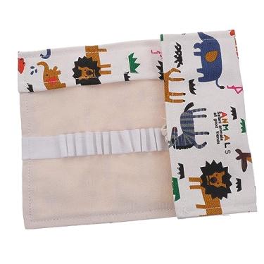 Imagem de Amosfun Rolo De Caneta De Lona Cortina Organizador De Lápis De Cor Recipiente De Caneta De Tinta Bolsa De Armazenamento De Pincel Bolsa De Armazenamento Estojo De Lápis Colorido Bolsa De