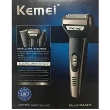 Imagem de Maquina Para Cortar Cabelo Barbear Depilar Kemei Km-6776  - Online