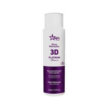 Imagem de Magic Color Máscara Gloss Matizador 3D Platinum Branco 500ml - R