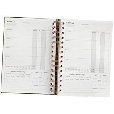 Imagem de Didiseaon 2 Unidades caderno de ginástica bloco de notas de gestão de saúde diário de alimentação e fitness bloco de anotações cadernos diário de treino planejador de diário para mulheres a5